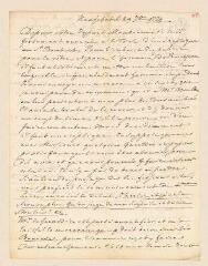 4 vues  - Du Peyrou, Pierre-Alexandre. Lettre autographe signée à François d\'Ivernois.- 29 septembre 1779. (ouvre la visionneuse)