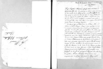 2 vues Rousseau, Jean-Jacques (copie d'une main inconnue). Copie d'une lettre à Jacob Vernes.- [2 janvier 1755].