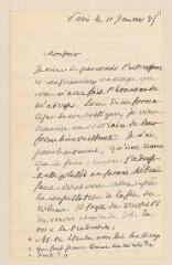 20 vues Faye, Hervé. 3 lettres autographes signées à Marc Thury. - Paris, 11 janvier 1885 - 17 mars 1887 et sans date