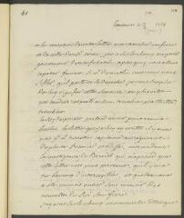 4 vues V[oltaire]. Lettre autographe, signée d’une initiale, à [François] Tronchin, à Genève.- Lausanne, 23 [février 1758] (taxe postale)