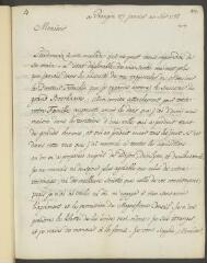 4 vues  - Voltaire. Lettre non autographe signée [à François Tronchin].- Prangins, 27 janvier [1755] (millésime ajouté par le destinataire) (ouvre la visionneuse)