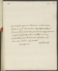 4 vues Voltaire. Dénonciation autographe signée de [François] Grasset au lieutenant [de la République de Genève, François Fatio].- 4 août 1755