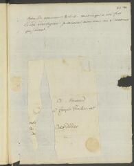 2 vues [Voltaire]. Adresse d'une lettre, de la main de Jean-Louis Wagnière, à François Tronchin, rue des Chaudronniers, à Genève.- [1763]