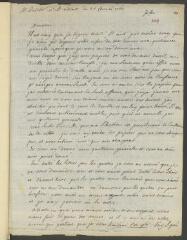 2 vues Volt[aire]. Copie contemporaine non autographe d’une lettre à [Jean-Louis] Labat.- 26 [id est 25] février 1760