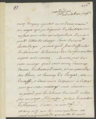 4 vues [Voltaire]. Lettre autographe non signée à [Jean-]Robert Tronchin, à Lyon.- Aux Délices, 1er novembre 1756 (taxe et marque postales)