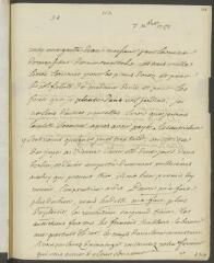4 vues V[oltaire]. Lettre autographe, signée d'une initiale, à J[ean-]Robert Tronchin, à Lyon.- 7 novembre 1757 (taxe et marque postales)