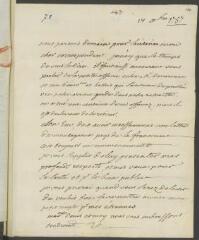 4 vues  - V[oltaire]. Lettre autographe, signée d\'une initiale, à J[ean-]Robert Tronchin, à Lyon.- 17 décembre [1757] (taxe et marque postales (ouvre la visionneuse)