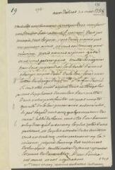 4 vues  - V[oltaire]. Lettre autographe, signée d\'une initiale, à J[ean-]Robert Tronchin, à Paris. - Aux Délices, 22 mars [1758] (ouvre la visionneuse)