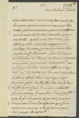 4 vues  - V[oltaire]. Lettre autographe, signée d\'une initiale, à J[ean-]Robert Tronchin.- Aux Délices, 7 avril [1758] (ouvre la visionneuse)