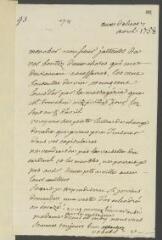 4 vues  - V[oltaire]. Lettre autographe, signée d\'une initiale, [à Jean-Robert Tronchin].- Aux Délices, 7 avril [1758] (ouvre la visionneuse)