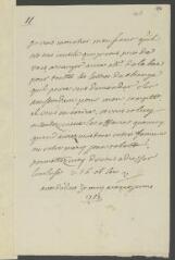 4 vues  - V[oltaire]. Lettre autographe, signée d\'une initiale, [à Ami Camp].- Aux Délices, 30 mai [1758] (ouvre la visionneuse)