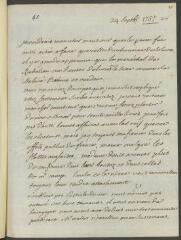 4 vues  - V[oltaire]. Lettre autographe, signée d\'une initiale, à J[ean-]Robert Tronchin, à Lyon.- 24 septembre [1757] (taxe et marque postales) (ouvre la visionneuse)