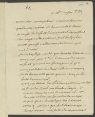 4 vues  - [Voltaire]. Lettre autographe non signée, l\'adresse de la main de Jean-Louis Wagnière, à [Jean-]R[obert] Tronchin.- 2 décembre [1759] (taxe et marque postales) (ouvre la visionneuse)