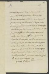 4 vues V[oltaire]. Lettre autographe, signée d'une initiale, [à Jean-Robert Tronchin].- 9 septembre [1760]