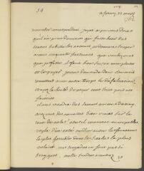 4 vues V[oltaire]. Lettre autographe, signée d'une initiale, l'adresse de la main de Jean-Louis Wagnière, à [Ami] Camp, à Lyon.- Ferney, 27 mars [1762] (taxe et marque postales)