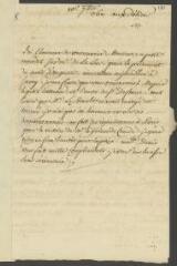 4 vues  - V[oltaire]. Lettre de la main de Jean-Louis Wagnière, signée, à [Ami] Camp, à Lyon.- Aux Délices, 10 septembre 1762 (taxe et marque postales) (ouvre la visionneuse)