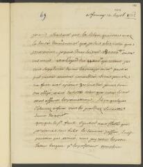 4 vues  - V[oltaire]. Lettre autographe, signée d\'une initiale, [à Ami Camp].- Ferney, 12 septembre [1762] (ouvre la visionneuse)