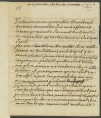 4 vues  - Denis [Marie-Louise]. Lettre autographe signée à [Jean-Robert] Tronchin, à Lyon.- Château de Ferney, 5 juin [1761] (taxe et marque postales) (ouvre la visionneuse)