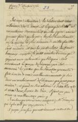 4 vues  - V[oltaire]. Lettre de la main de Jean-Louis Wagnière, signée d\'une initiale, à [Jean-Robert] Tronchin, à Lyon.- 7 août 1761 (taxe et marque postales) (ouvre la visionneuse)