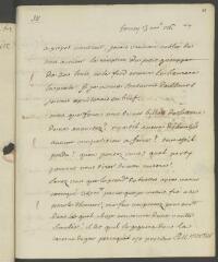 4 vues V[oltaire]. Lettre autographe, signée d'une initiale, l'adresse de la main de Jean-Louis Wagnière, à [Jean-Robert] Tronchin, à Lyon.- Ferney, 13 novembre 1761 (taxe et marque postales)