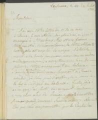 2 vues  - M[ecklembourg-Schwerin], Frédéric-François d[uc] d[e]. Lettre autographe signée [à Jacob Tronchin].- Lausanne, 30 juillet 1786 (ouvre la visionneuse)