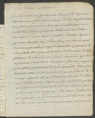 2 vues [Tronchin, François]. Copie autographe non signée d'une lettre à [Denis] Diderot.- 19 août 1771