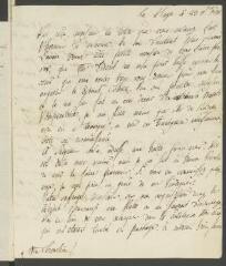 8 vues  - Gallitzin, Dimitri [Alexéievitch]. Lettre autographe signée à [François] Tronchin, à Paris.- La Haye, 23 octobre 1771 (ouvre la visionneuse)
