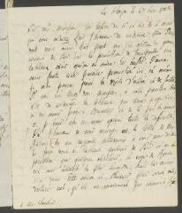 4 vues Gallitzin, Dimitri [Alexéievitch]. Lettre autographe signée à [François] Tronchin.- La Haye, 27 janvier 1772