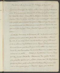 2 vues  - [Tronchin, François]. Copie autographe non signée d\'une lettre au général [Ivan Ivanovitch] Betzky.- 10 mai 1776 (ouvre la visionneuse)