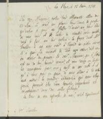 2 vues  - [Gallitzin, Dimitri Alexéievitch]. Lettre autographe non signée à [François] Tronchin.- La Haye, 12 juin 1779 (ouvre la visionneuse)