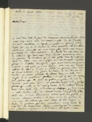 4 vues [Méjanes, Jean-Baptiste-Marie de Piquet, marquis de]. Lettre autographe non signée à [François Tronchin].- Arles, 10 avril 1770