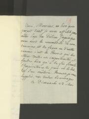 4 vues  - [Grimm, Friedrich Melchior]. Billet autographe non signé [à Jean-Robert Tronchin (1702-1788)].- Dimanche 23 mai [1779] (ouvre la visionneuse)