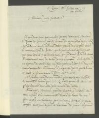 4 vues  - Wagnière [Jean-Louis]. Lettre autographe signée à François Tronchin, aux Délices, à Genève.- Rueyre par Moudon, 20 juillet 1784 (taxe postale) (ouvre la visionneuse)