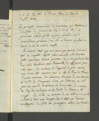 4 vues  - [Tronchin, François]. Copie non autographe d\'une lettre au prince Henri [de Prusse] à Berlin.- 30 novembre 1782 (ouvre la visionneuse)