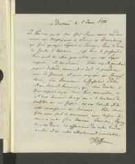 6 vues  - Hoffmann [Karl Christoph]. Lettre autographe signée à [François] Tronchin, aux Délices.- Dieskau, 1er juin 1785 (taxes et annotations postales) (ouvre la visionneuse)