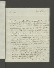 4 vues  - Hoffmann [Karl Christoph]. Lettre autographe signée [à François Tronchin].- [1er décembre 1786] (date restituée par le destinataire) (ouvre la visionneuse)