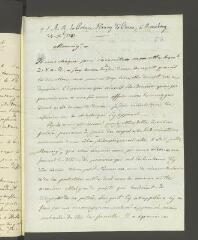6 vues [Tronchin, François ]. Copie non autographe d'une lettre, l'adresse et la date autographes, au prince Henri de Prusse, à Reinsberg.- 24 décembre 1787