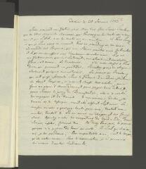4 vues  - Hoffmann [Karl Christoph]. Lettre autographe signée à [François] Tronchin.- Berlin, 30 janvier 1783 (ouvre la visionneuse)