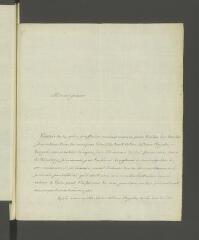 4 vues Tronchin [Jean-Louis-Robert]. Copie autographe signée d'une lettre [au prince Henri de Prusse].- [Mars-avril 1787]