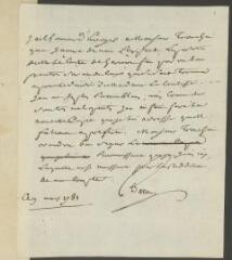 4 vues  - Daron. Lettre autographe signée à [François] Tronchin.- 9 mars 1781 (ouvre la visionneuse)