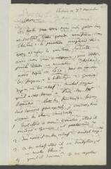 4 vues  - Sinner de Ballaigues, [Johann] R[udolf]. Lettre autographe signée [à François Tronchin].- Cerlier, 7 novembre [1778 ou 1779] (ouvre la visionneuse)