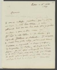 4 vues  - Sinner de Ballaigues, [Johann] R[udolf]. Lettre autographe signée [à François Tronchin].- Cerlier, 8 avril 1779 (ouvre la visionneuse)