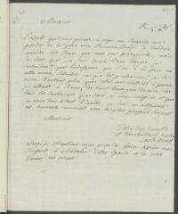 2 vues  - Vernet, [Joseph] et Vernet, Carle. Lettre autographe doublement signée [à François Tronchin].- Paris, vendredi 8 octobre 1779 (ouvre la visionneuse)