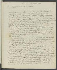 4 vues  - Vernet, [Joseph]. Lettre autographe signée [à François Tronchin].- [Mi-février 1788] (ouvre la visionneuse)