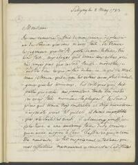 4 vues De la Rive, P[ierre-]L[ouis]. Lettre autographe signée à [François Tronchin].- Céligny, 8 mai 1783