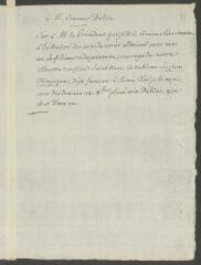 2 vues [Tronchin, François]. Copie autographe non signée d'une lettre à [Gabriel] Cramer-Delon.- [13 octobre 1791]