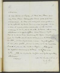 4 vues De la Rive, P[ierre-Louis]. Lettre autographe signée à F[rançois] Tronchin, à Genève.- [8 ou 9 janvier 1788]