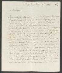 4 vues Devigneux, [Jérôme]. Lettre autographe signée [à François Tronchin].- Mannheim, 4 décembre 1786 (taxes postales)