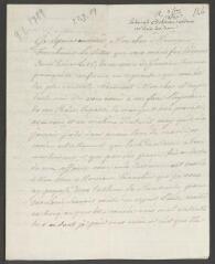 6 vues Devigneux, [Jérôme]. Lettre autographe signée [à François Tronchin].- Mannheim, 27 janvier 1789