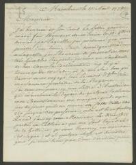 4 vues Devigneux, [Jérôme]. Lettre autographe signée à [François] Tronchin.- Mannheim, 17 novembre 1775